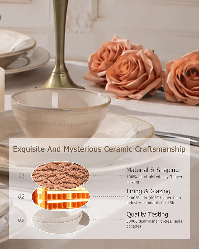 4-piece Ceramic Dinnerware Set - Image 5