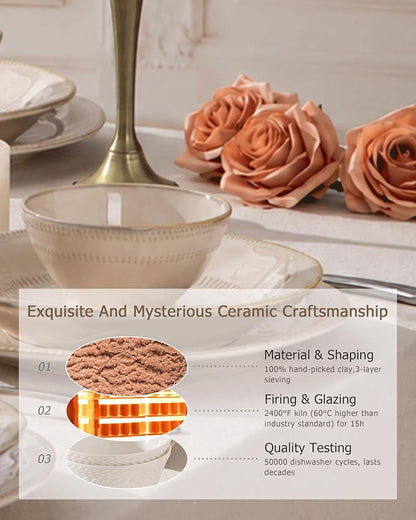 4-piece Ceramic Dinnerware Set - Image 5
