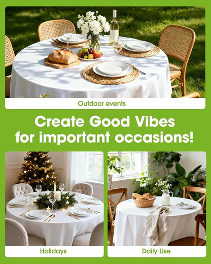 Pureegg Plastic Table Cloth Disposable 12 Pack, Decorative Tablecloths - Image 4