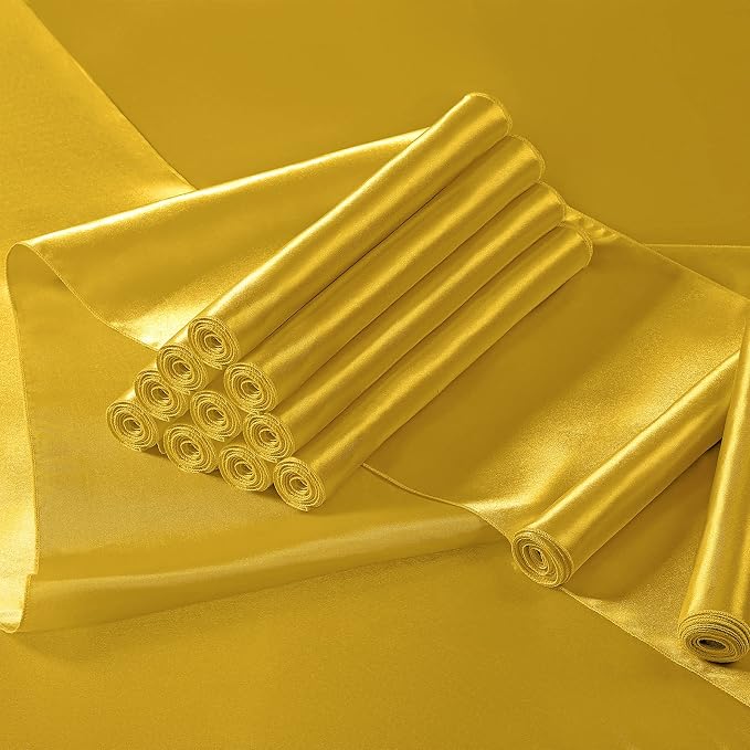 Manyshofu Gold Satin Table Runner 12x72 - Image 2