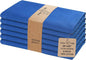 Urban Villa Dinner Napkins Solid Slub Set of 6 Royal Blue Color Premium Quality Dinner Napkins Size 20X20 in Cloth Napkins Cotton Cloth Napkins with Mitered Corners Ultra Soft DinnerNapkins