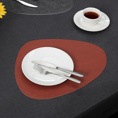 Faux Leather Placemats Set of 6, Dual Sided - Image 8