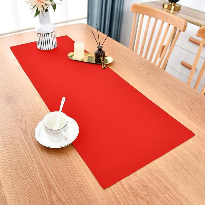 Farmhouse Red Table Runner Small Short Table Runners 36 Inches Coffee Table - Image 2