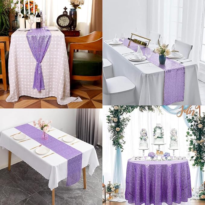 12 Packs Sequin Table Runner Glitter Dining Table Runner - Image 7