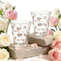 2-Pack Floral Glass Tea Cups, Vintage Flower Drinking Glasses Set, Cute by WeinningBeinny