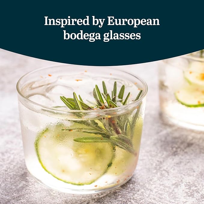 Libbey Café Petite Rocks Glasses Set of 8, Dishwasher Safe Old Fashioned - Image 4