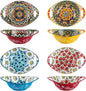 Henten Home Ceramic Salad Bowls Set, 19 oz Porcelain Soup Bowl Set of 4 by HentenHome