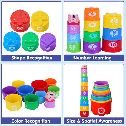 WEEJOYGAM Baby Stacking Cups, Nesting Stacking Toys - Image 5
