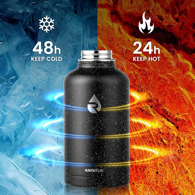 RAYMYLO Insulated Water Bottle 64 oz, Triple Wall Vacuum Stainless Steel | - Image 3