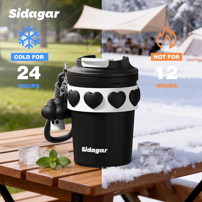SDGA+ 12 oz Travel Coffee Mug Spill Proof Leak Proof, Stainless Steel Thermal - Image 6