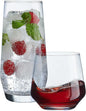 Le'raze Everyday Drinking Glasses Set of 8-4 Tall Highball Glass Cups & 4 Short by LERAZE