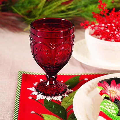 Fitz and Floyd Trestle Glassware Ornate Goblets - Image 5