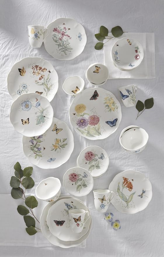 Lenox Butterfly Meadow Porcelain 28-Piece Dinnerware Set - Image 4