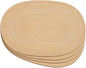 Noctiflorous Oval Braided Placemats Set of 4 Woven 12x18 Inch Non Slip Washable Heat Resistant Place Mats Round Tablemats for Dining Kitchen Party Daily Table Decor Dinner Mats (Beige Brown, 4)