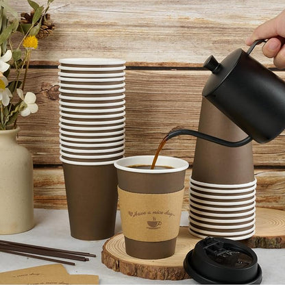 LITOPAK 100 Pack 12 oz Coffee Cups - Image 3