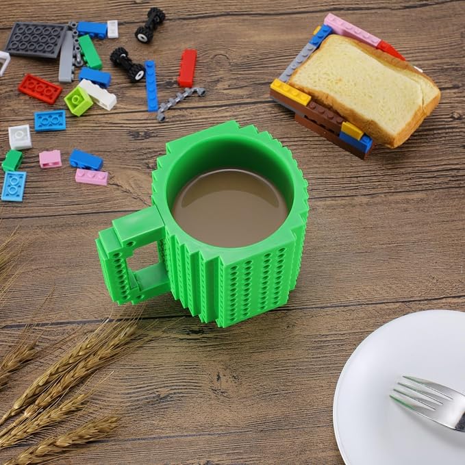 DEEXITO Build on Brick Coffee Mugs, Creative DIY Kids Party Cups - Image 7