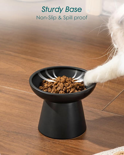 vancasso Elevated Cat Food Bowls 2-Pack, 6.2" Wide Shallow Cat Feeding Bowl - Image 7