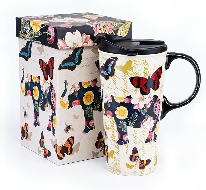 Topadorn 17oz Ceramic Travel Mug by Topadorn
