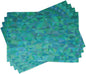 Ambesonne Teal Place Mats Set of 4, Abstract Irregular Triangle Mosaic Design and Geometrical Modern Art Image Pattern, Washable Fabric Placemats for Dining Table, Standard Size, Green Navy