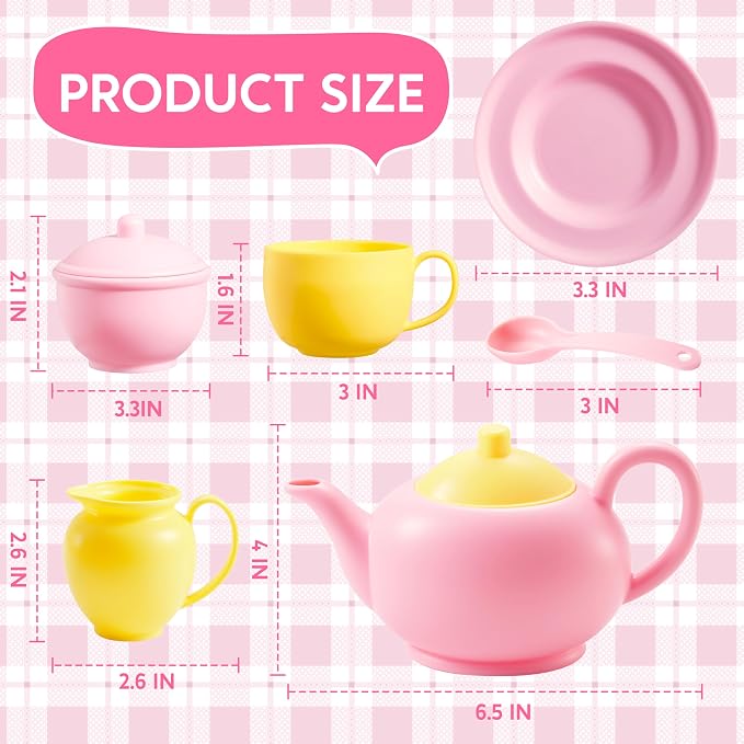 JOYIN 18PCS Pretend Tea Party Set, Mini Kitchen - Image 8