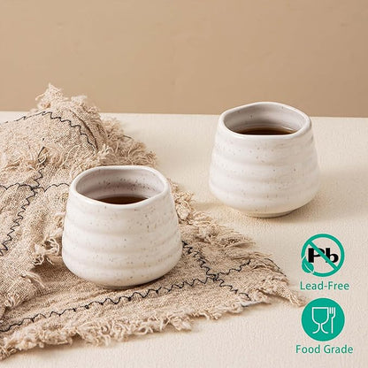 4pcs Japanese Tea Cup Set – Mini Size Cup 5OZ Ceramic Matcha Cup, Handless - Image 5