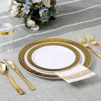 Vplus 200 PACK Guest Towels Disposable Bathroom, Decorative Bathroom Napkins, Soft and Absorbent Disposable Dinner Napkins Cloth Like for Kitchen, Parties, Weddings, Christmas Party（Gold)