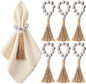 APTWOW Napkin Rings Set of 6, Wooden Napkins Rings by APTWOW