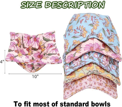Cotton Microwavable Bowl Cozy, Microwave-Safe Hot Bowl Holders, Soup bowl Cozy - Image 2