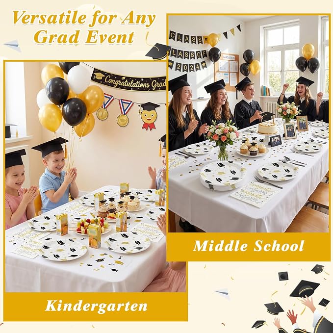 NatNarr Graduation Plates And Napkins, Class Of 2026, 25 6.5 In Napkins - Image 5