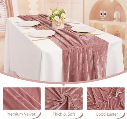 Velvet Table Runner 20 x 120 Inches 10ft Luxurious Thick Soft Velvet - Image 3