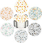 Drink Coasters with Holder,6 Pcs Terracotta Polka Dots Design, Water-Absorbent Beverage Pads for Dining Table Decor & Glass Protection