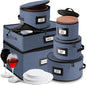 Hearth & Harbor Fine China Storage Containers, 6 Piece Dish Storage Containers by HearthHarbor