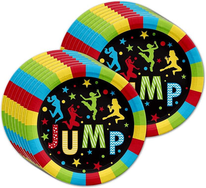 Jump! Bounce House Trampoline Party Supplies Set Plates Napkins Cups Tableware - Image 2