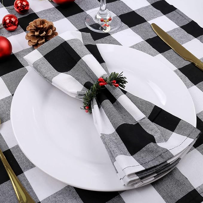 Christmas Napkin Rings Set of 12, Pine Needles Wreath - Image 3