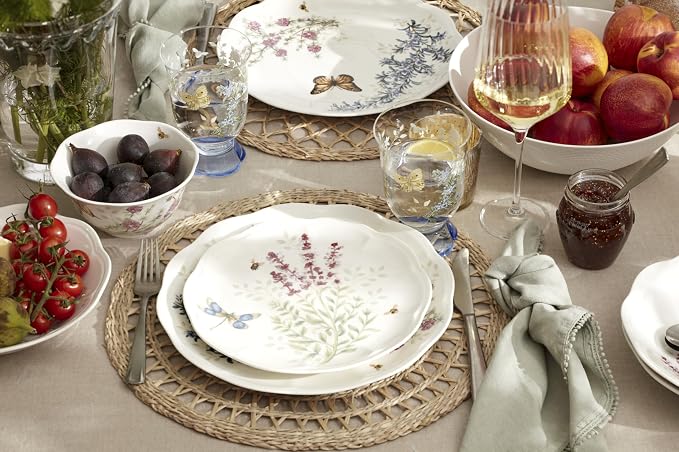 Lenox Butterfly Meadow Herbs Porcelain 12-Piece Dinnerware Set - Image 6