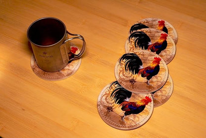 Vintage Rooster Coasters for Drinks - Image 4