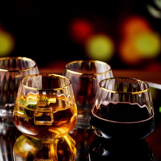 Lysenn Stemless Wine Glasses Set of 4 - Image 4