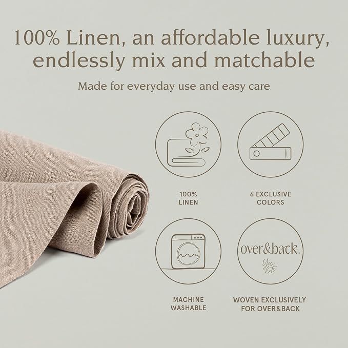 Over&Back 18x90 Washed 100% Linen Table Runner - Image 2