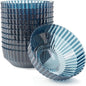 Exquisite Blue Plastic Bowls Disposable - 16 Oz - 20 Count - Disposable Soup Bowls - Great for Weddings Parties And Formal Occasions