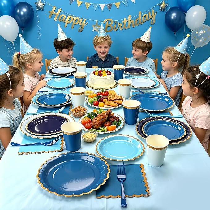 Blue Plates and Napkins Party Supplies - Image 6