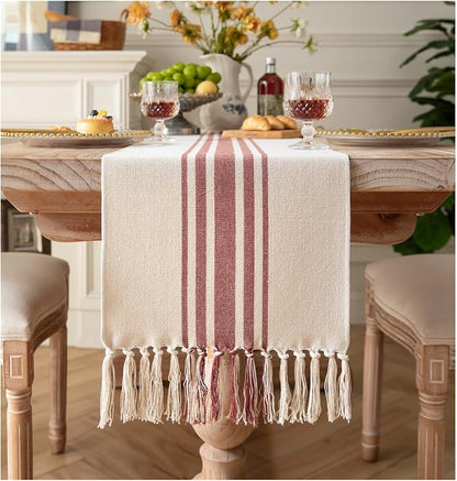 Caflife Boho Fall Table Runner for Modern Farmhouse Decor, Dining Table décor by Caflife