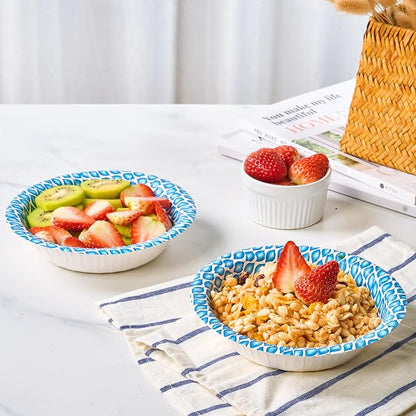 MUCHII 180 Count Paper Bowls 16 oz, Printed Soak Proof Disposable Bowls Bulk - Image 6