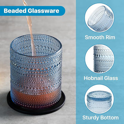 Hobnail Drinking Glasses Set of 12 - Image 6