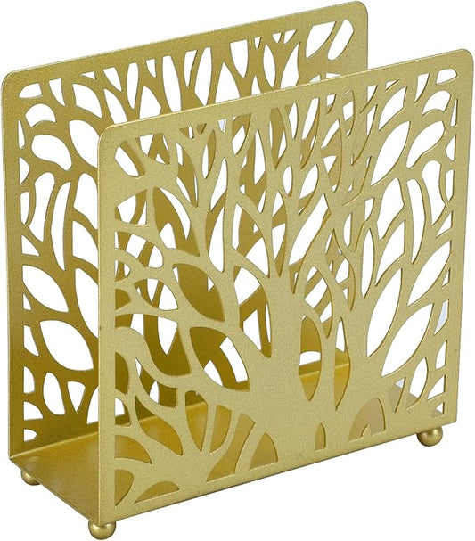 Napkin Holder for Table, Gold Metal Paper Napkin Holders Stand for Paper Mail Bills,Suitable for Home Restaurant Farmhouse Kitchen Cocktail Picnic Bar Party