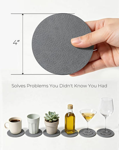 Leetaltree Reversible Leather Coasters Set of 18 - Image 7