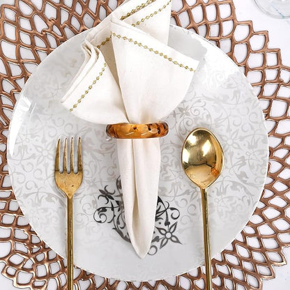 ALPHA Living HOME Napkin Rings Set of 12 - Handmade Epoxy Resin Napkin Holders for Elegant Table Decor, Dining, Weddings, Parties & Special Events - Durable & Stylish Serviette Rings (Spring Color)