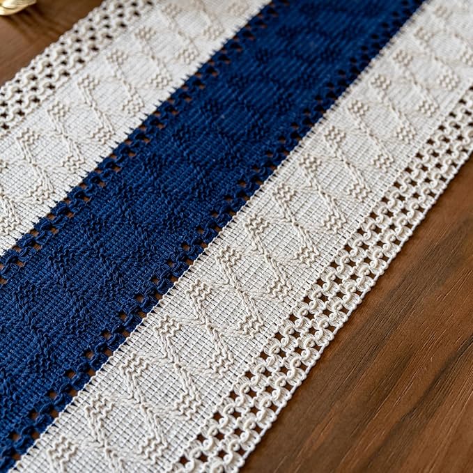 EMMTEEY Boho Table Runner with Tassels 94 Inches Long, Scratch & Heat Resistant - Image 7