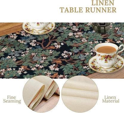 William Morris Tree of Life Table Runner Vintage Flowers Table Runner - Image 6