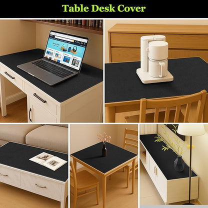 Warmstar Leather Table Cover 40 x 66 Inch, 1.8MM Thick PVC Table Protector Waterproof, Desk Cover Protector Non-Slip Desk Pad for Kitchen, Dresser, Gaming Desk,Dining Room Table