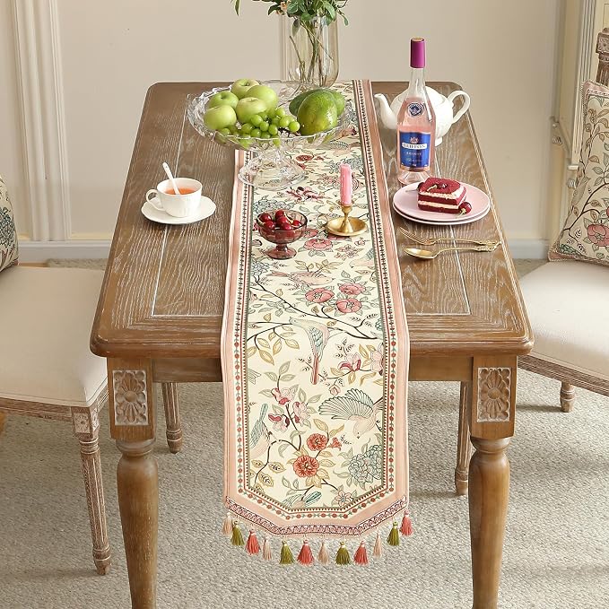 Patdrea Designer Vintage French Velvet Table Runner, Dining Room Living Room - Image 8